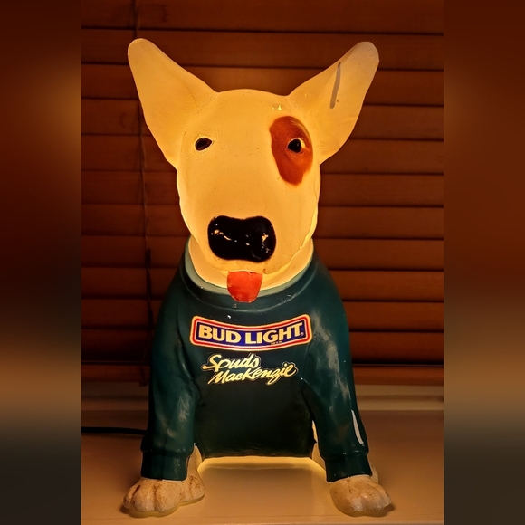 Rare Vintage 1987 Spuds MacKenzie Bud Bar Light, Blow Mold Anheuser Busch - Picture 5 of 9